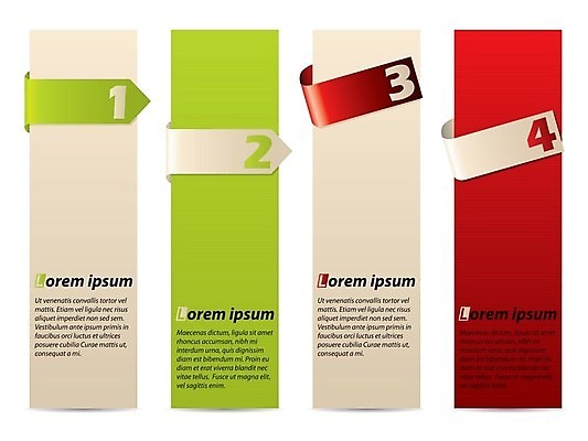 EPS 해외이미지 화살표 백그라운드 일러스트 사람없음 빨간색 초록색 컬러풀 숫자 꼬리표 라벨 인포그래픽 팔레트 시원함 심플 그라데이션 해외202004 해외일러스트 문자 컬러 프레임 파일형식 벡터