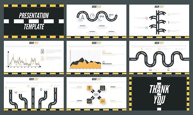 EPS 해외이미지 템플릿 디자인 산업 도로 리플렛 여행 백그라운드 일러스트 회사 비즈니스 통계 그래프 팜플렛 사람없음 인포그래픽 회색 문서 루트 마케팅 목록 해외202004 해외일러스트 길 컬러 교통시설 파일형식 벡터