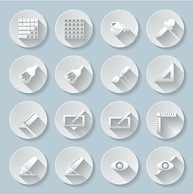 EPS 해외이미지 디자인 산업 컨셉 인터넷 일러스트 화살 아이디어 자 창조 그림자 미술 그래픽 컴퓨터 세트 알약 펜 회색 붓 도움 판넬 원형 플랫 선택 스케치 양동이 심볼 사인 검색 그림 지우개 정사각형 페인트붓 커서 기어 직사각형 삭제 소프트웨어 인기 인터페이스 프로그램 피펫 접근 해외202004 해외일러스트 도형 컬러 문화예술 문구용품 학용품 실험기구 전자제품 필기구 약 파일형식 벡터