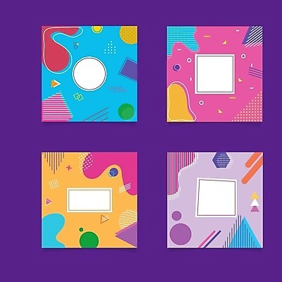 EPS 해외이미지 모양 디자인 포스터 패턴 일러스트 추상 사람없음 그래픽 컬러풀 패턴백그라운드 팝아트 정사각형 엽서 펑키 기하학 그런지 멤피스디자인 해외202004 해외일러스트 도형 컬러 백그라운드 무늬 편지 그림 파일형식 벡터