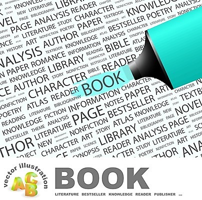 EPS 해외이미지 무료이미지 디자인 백그라운드 컨셉 일러스트 텍스트 타이포그라피 사람없음 책 단어 형광펜 밑줄 해외202004 해외일러스트 문자 펜 파일형식 벡터 무료콘텐츠