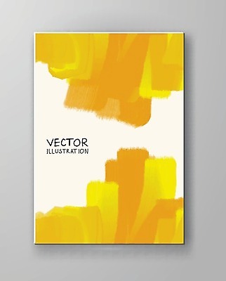 EPS 해외이미지 템플릿 디자인 배너 포스터 종이 벽 백그라운드 일러스트 벽지 수채화 미술 사람없음 그래픽 장식 노란색 페인트 얼룩 그림 캔버스 페이지 엘리먼트 해외202004 해외일러스트 컬러 문화예술 파일형식 벡터