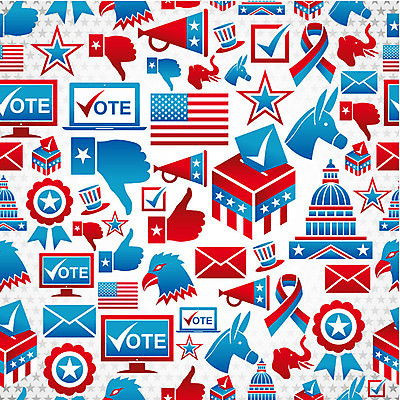 EPS 해외이미지 모양 별 리본 패턴 일러스트 코끼리 사람없음 빨간색 파란색 노트북 모니터 공책 미국 확성기 패턴백그라운드 이메일 성조기 투표 선거 민주주의 타일 체크표시 독수리 미국문화 당나귀 공화국 대통령 정부 정치 해외202004 해외일러스트 자연요소 나라 컬러 백그라운드 북아메리카 무늬 포유류 조류 문구용품 전자제품 컴퓨터 말_동물 국기 확인 서양문화 파일형식 벡터