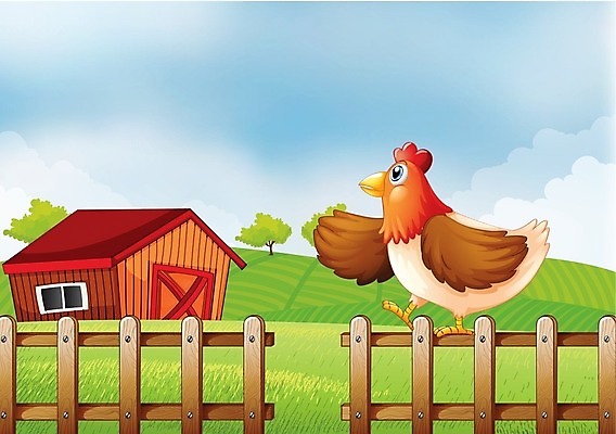 EPS 해외이미지 나무 식물 동물 구름 여자 잎 밭 채소 일러스트 자연 하늘 서기 사람없음 야외 파란색 농작물 울타리 농장 농경지 흰색 농부 오두막 그림 외양간 밭일 암탉 해외202004 해외일러스트 자연요소 직업 컬러 농업 모션 사람 담장 닭 암컷 생태계 파일형식 벡터