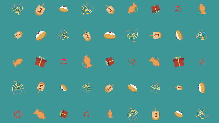 전통 디자인 행복 종교 문화 백그라운드 컨셉 패턴 휴가 선물 사람없음 장식 장난감 축제 인포그래픽 축하 고리 플랫 도넛 만화 심볼 사인 촛대 활기 애니메이션 유대인 휘장 유태교 이스라엘 4K MOV 해외동영상 클립영상 감정 무늬 디저트 동영상 서아시아 파일형식