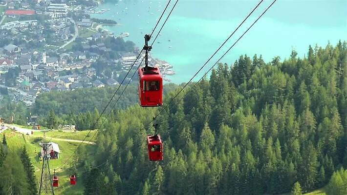 호수 휴가 산 사람없음 야외 관광지 마을 오스트리아 알프스 타운 잘츠부르크 MP4 해외동영상 클립영상 유럽 여행 도시 동영상 파일형식