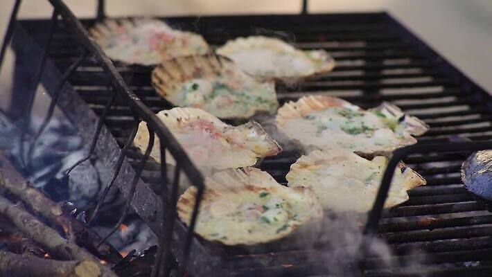 접시 음식 바다 백그라운드 채소 재료 불 조개 새우 한국 실내 육류 요리 사람없음 가로 빨간색 식당 일본 식사 저녁식사 튀김 신선 연기 맛 그릴 바비큐 난로 굽기 지중해 먹기 해산물 가리비 숯 연소 석탄 신발장 일본음식 맛있는 4K MP4 해외동영상 클립영상 자연요소 식기 아시아 컬러 컨셉 식재료 모션 주방용품 어패류 갑각류 내부 상점 난방기 구이 동영상 파일형식