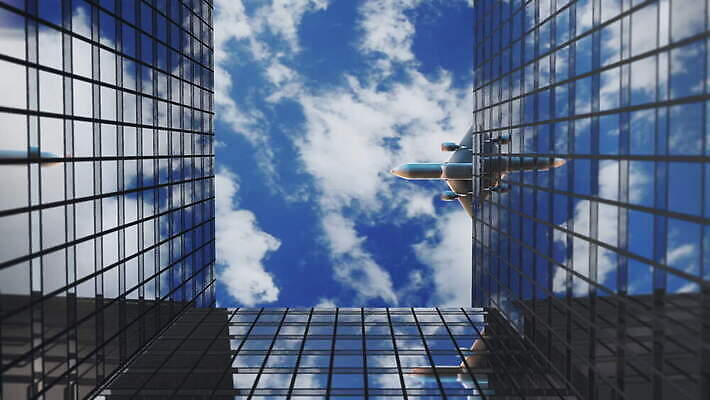 구름 여행 백그라운드 비즈니스 창문 교통시설 하늘 휴가 비행기 사람없음 건물 파란색 반사 3D 고층빌딩 도시 공항 4K MOV 해외동영상 클립영상 자연요소 건축물 컬러 교통 항공교통 대중교통 빌딩 디지털합성 시설 동영상 파일형식