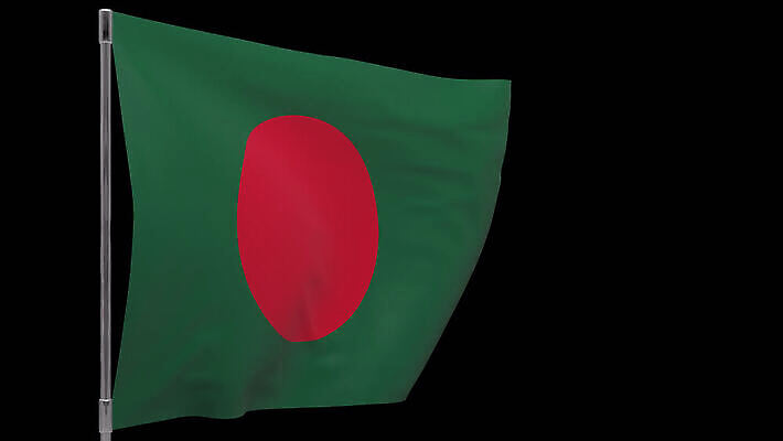 배너 물결 사람없음 깃발 깃대 봉 애국심 방글라데시 전국 4K MOV 해외동영상 클립영상 동영상 남아시아 파일형식