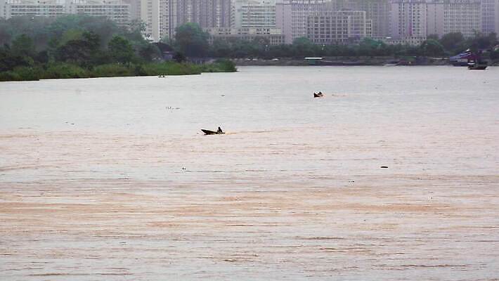 아시아 여행 태국 자연 하늘 산 항해 동양인 사람없음 물 강 환경 중국 화물 시골 보트 함선 상업 포트 메콩강 국경 4K MOV 해외동영상 클립영상 자연요소 나라 배_교통 인종 운송업 생태계 동영상 파일형식