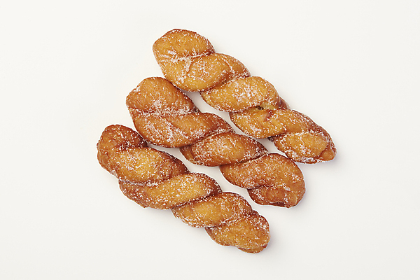 포토 JPG 스튜디오촬영 디저트 실내 사람없음 하이앵글 설탕 흰배경 일렬 꽈배기 꽈배기빵 국내포토 음식 빵 뷰포인트 백그라운드 내부 흰색 파일형식