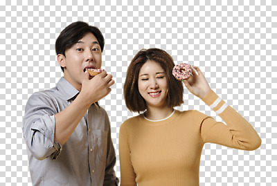 편집 편집이미지 커플 여자 남자 미소 웃음 들기 누끼 상반신 20대 성인 두명 눈감음 한국인 도넛 먹기 PNG 성인만 편집소스 관계 모션 디저트 표정 사람 동양인 청년 파일형식