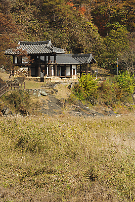 포토 JPG 주간 한옥 사람없음 야외 가을풍경 가을 오르막 서당 옥천 이지당 국내포토 자연요소 한국전통 계절 고건축 풍경 충청북도 파일형식 가을_계절