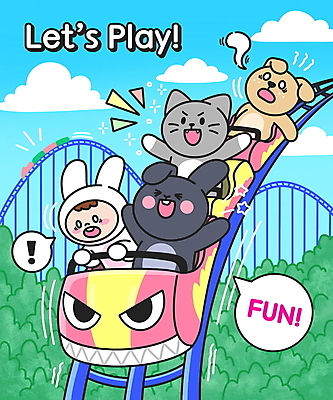 PSD 구름 어린이 동물캐릭터 말풍선 일러스트 하늘 함께함 세마리 한명 상반신 고양이 놀람 만세 놀이공원 토끼 잡기 강아지 승차 무서움 즐거움 롤러코스터 기절 동물탈 스릴 토끼탈 국내일러스트 일러캐릭터 자연요소 동물 캐릭터 1 감정 컨셉 포유류 모션 표정 3 사람 반려동물 테마파크 개 놀이기구 탈 파일형식