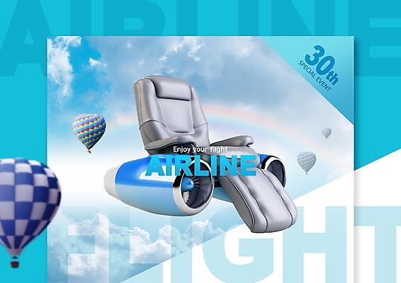 PSD 구름 편집이미지 영어 여행 무지개 의자 하늘 타이포그라피 사람없음 파란색 열기구 비행 항공 엔진 이미지편집 자연요소 문자 컬러 가구 항공교통 파일형식