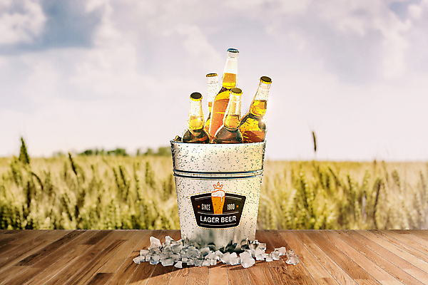 PSD 편집 편집이미지 하늘 맥주 병맥주 사람없음 3D 얼음 차가움 병 시원함 양동이 디지털합성 담기 보리 맥주병 보리밭 목업 편집소스 이미지편집 편집3D 자연요소 식기 밭 모션 술병 곡류 주류 파일형식