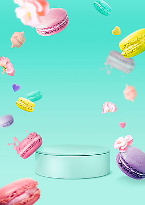 PSD 편집이미지 꽃 백그라운드 디저트 사람없음 하트 달콤 떨어짐 오브젝트 원기둥 단상 마카롱 민트색 부스러기 포디움 카피스페이스 이미지편집 모양 식물 음식 컬러 컨셉 공백 무대 원형 맛 파일형식