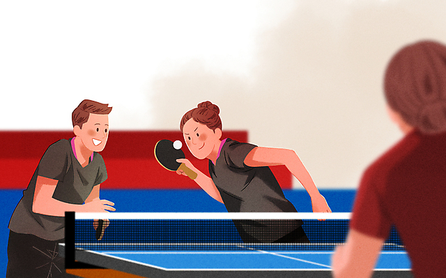 PSD 여자 남자 일러스트 들기 경기 상반신 성인 세명 탁구채 탁구 탁구공 탁구선수 탁구대 성인만 스매싱 국내일러스트 스포츠 공 모션 운동선수 사람 구기 라켓 탁구용품 파일형식