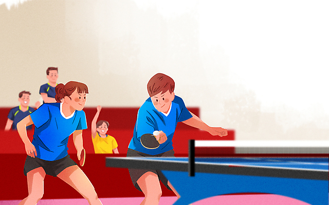 PSD 여자 남자 일러스트 응원 들기 경기 여러명 상반신 성인 손들기 팔짱 탁구채 군중 탁구 탁구공 복식 탁구선수 탁구대 리시브 성인만 국내일러스트 스포츠 다수 공 모션 운동선수 사람 구기 라켓 탁구용품 파일형식