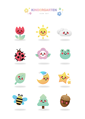 나무 구름 아이콘 별 잎 세마리 개구리 사람없음 태양 튤립 달 벌 무당벌레 도토리 2D아이콘 AI파일 자연요소 식물 꽃 곤충 3 양서류 견과류 파일형식 벡터