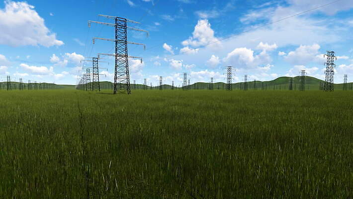 산업 통신 조명 건설업 초원 사람없음 가로 금속 장비 안개 일렬 공학 4K MOV 해외동영상 클립영상 교육 재질 날씨 동영상 파일형식