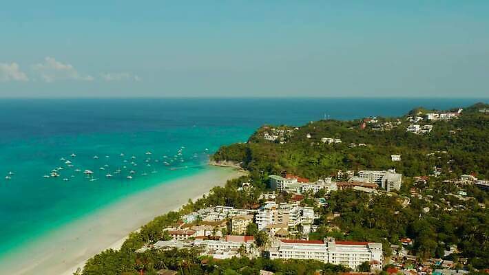 아시아 모래 바다 섬 여행 요트 자연 하늘 호텔 휴가 휴식 항해 손바닥 풍경 해변 사람없음 야외 물 여름 파란색 모래사장 태양 여행객 맑음 침묵 흰색 만 보트 고급 산호 산호초 휴양지 암초 보라카이 석호 항공촬영 이국적 조감도 터키석 파라다이스 4K MOV 해외동영상 클립영상 자연요소 손 계절 나라 뷰포인트 컬러 컨셉 숙소 날씨 필리핀 사람 소리 장소 배 수중식물 자포동물 보석 생태계 동영상 선박 파일형식
