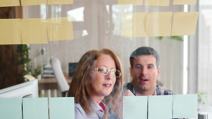 직업 생각 비즈니스 통신 유리 성공 협력 설계 아이디어 직장 함께함 사람 사무실 작업 비즈니스맨 비즈니스우먼 자신감 계획 연결 토론 동료 포스트잇 경영자 리더 보여주기 나눔 해결 개발 경영 슬라이드 프로젝트 브레인스토밍 4K MOV 해외동영상 클립영상 여자 남자 감정 컨셉 회사 관계 모션 재질 메모지 직장인 동영상 파일형식