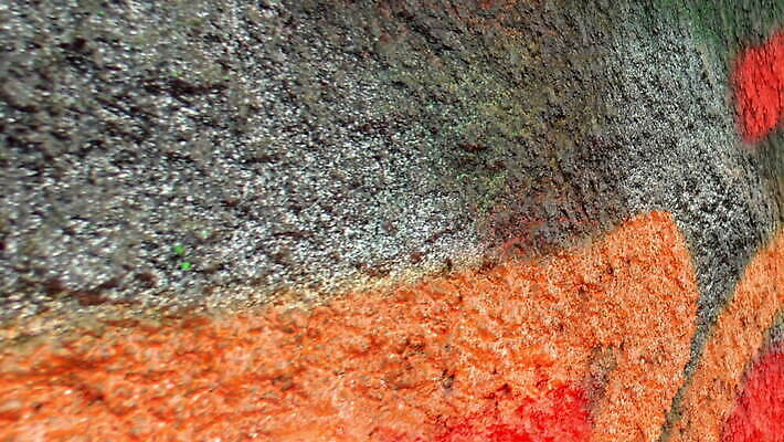 디자인 벽 컬러 백그라운드 추상 벽돌 미술 사람없음 건물 빨간색 초록색 컬러풀 뷰티 검은색 어둠 페인트 손상 벚꽃 붓 얼룩 그리기 닫기 질감 시멘트 덮기 층 제비 그런지 방치 석고 콘크리트 MOV 해외동영상 클립영상 건축물 꽃 컨셉 무늬 모션 조류 문화예술 동영상 파일형식