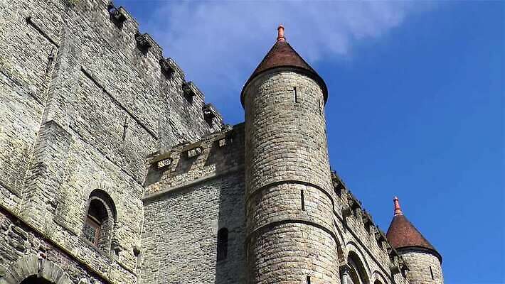 여행 건축양식 사람없음 탑 바위 깃발 성 방어 중세 역사 닫기 묘사 벨기에 고딕 랜드마크 MP4 해외동영상 클립영상 건축물 건축 모션 어류 돌_바위 동영상 서유럽 파일형식