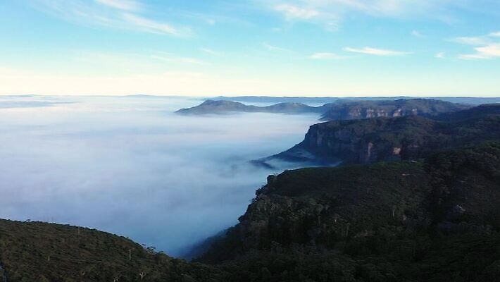 나무 구름 계절 여행 자연 날씨 산 안테나 풍경 사람없음 야외 초록색 파란색 여행객 환경 계곡 추위 안개 흰색 호주 숲 땅 머리위 동영상 흐림 드론 내려보기 4K MP4 해외동영상 클립영상 자연요소 식물 컬러 통신 모션 사람 오세아니아 생태계 파일형식