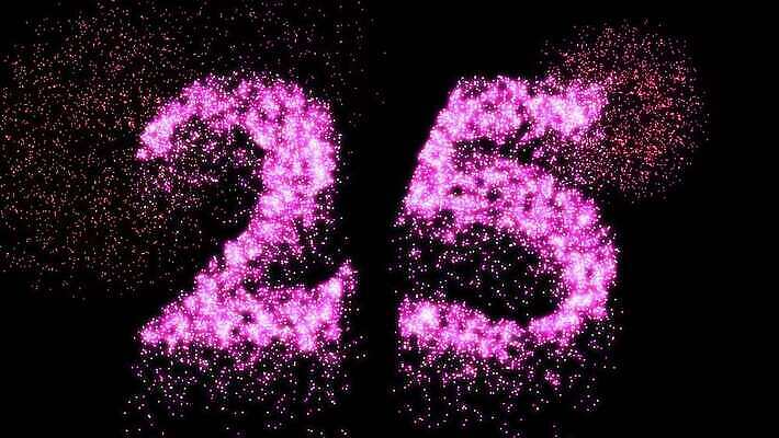 기념일 분홍색 컨셉 불 불꽃 기념 폭죽 불꽃놀이 사람없음 빛 반짝임 숫자 검은색 에너지 축하 생일 야간 네온 애니메이션 동영상 빛망울 연소 4K MOV 해외동영상 클립영상 자연요소 문자 컬러 모션 놀이 이벤트 파일형식