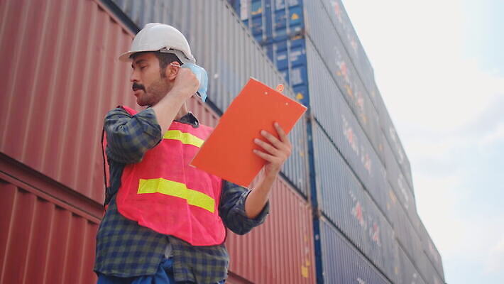 백인 직업 행복 산업 유니폼 비즈니스 공장 교통시설 노동자 한명 서기 미소 안전 사람 야외 글로벌 항구 장비 화물 업무 엔지니어 헬멧 컨테이너 조선소 창고 서비스 경영자 상업 수납 포트 물류 경영 분배 터미널 4K MOV 해외동영상 클립영상 서양인 1 옷 감정 교통 공업 모션 표정 운송업 작업 기술자 보호장비 시설 리더 동영상 파일형식