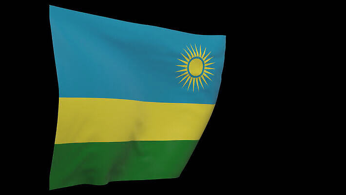 배너 물결 사람없음 깃발 애국심 르완다 전국 4K MOV 해외동영상 클립영상 아프리카 동영상 파일형식