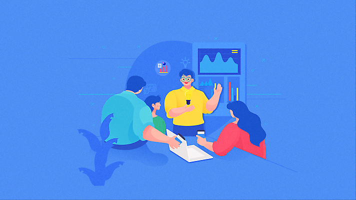 응시 여자 남자 커피 비즈니스 전구 모션 회의 그래프 협력 아이디어 들기 여러명 상반신 성인 파란색 노트북 반짝임 손들기 가리킴 직장인 비즈니스맨 비즈니스우먼 프레젠테이션 영상 동영상 테이크아웃컵 성인만 안경낌 모션그래픽 MP4 MOV 직업 시선 안경 음료 컬러 다수 컨셉 사람 손짓 컵 전자제품 파일형식