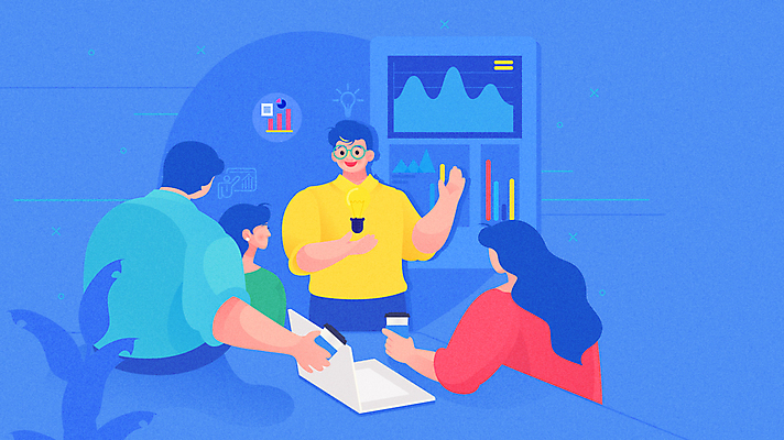 여자 남자 커피 비즈니스 전구 모션 회의 그래프 협력 아이디어 들기 여러명 상반신 성인 파란색 노트북 반짝임 손들기 가리킴 직장인 비즈니스맨 비즈니스우먼 프레젠테이션 영상 동영상 테이크아웃컵 성인만 안경낌 모션그래픽 MP4 MOV 직업 안경 음료 컬러 다수 컨셉 사람 손짓 컵 전자제품 파일형식