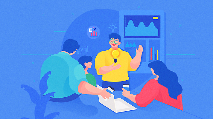 응시 여자 남자 커피 비즈니스 전구 모션 회의 그래프 협력 아이디어 들기 여러명 상반신 성인 파란색 노트북 반짝임 손들기 가리킴 직장인 비즈니스맨 비즈니스우먼 프레젠테이션 영상 동영상 테이크아웃컵 성인만 안경낌 모션그래픽 MP4 MOV 직업 시선 안경 음료 컬러 다수 컨셉 사람 손짓 컵 전자제품 파일형식