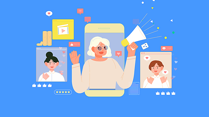 여자 노년 남자 할머니 말풍선 모션 들기 상반신 성인 세명 파란색 실버라이프 스마트폰 선글라스 손들기 동전 확성기 하트 최고 손모양 영상 동영상 인터넷창 동전탑 라이브 소셜네트워크 인터넷방송 크리에이터 실버서퍼 인플루언서 셀럽 액티브시니어 모션그래픽 MP4 MOV 모양 직업 라이프스타일 안경 컬러 돈 인터넷 사람 핸드폰 스마트기기 쌓기 신조어 파일형식 1인미디어 유명인 손_신체부위