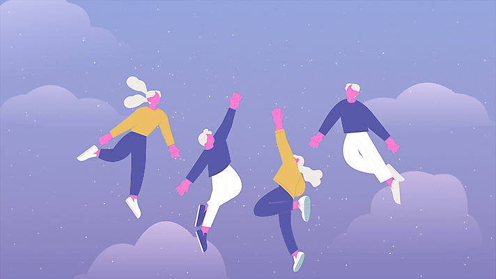 전신 구름 여자 남자 모션 밤하늘 하늘 여러명 성인 점프 희망 영상 동영상 손뻗기 얼굴없음 성인만 트렌드컬러 베리페리 모션그래픽 MP4 MOV 자연요소 감정 컬러 다수 사람 보라색 야간 파일형식 트랜드컬러