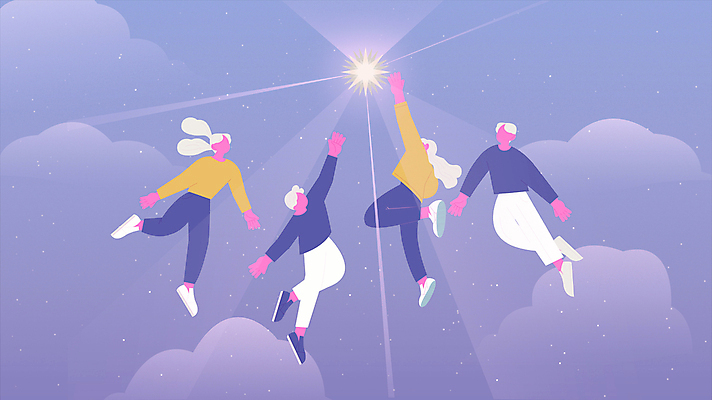 전신 구름 여자 남자 별 모션 밤하늘 하늘 여러명 성인 빛 점프 희망 영상 동영상 손뻗기 얼굴없음 성인만 트렌드컬러 베리페리 모션그래픽 MP4 MOV 자연요소 감정 컬러 다수 사람 보라색 야간 파일형식 트랜드컬러