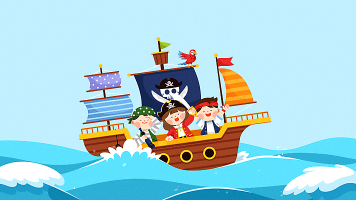 구름 여자 남자 어린이 바다 섬 모션 들기 소녀 소년 상반신 세명 야자수 손들기 망원경 깃발 칼 앵무새 어린이상상 영상 해적 해적의상 동영상 해적선 선장 어린이만 동심 모션그래픽 MP4 MOV 자연요소 나무 옷 배_교통 상상 조류 사람 도둑 파일형식