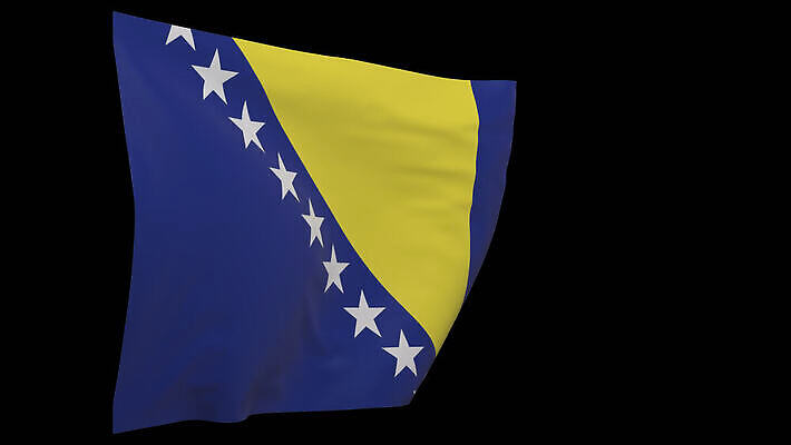 배너 물결 사람없음 깃발 애국심 보스니아 전국 4K MOV 해외동영상 클립영상 동영상 파일형식