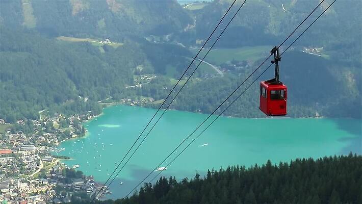 호수 휴가 산 사람없음 야외 관광지 마을 오스트리아 알프스 타운 잘츠부르크 MP4 해외동영상 클립영상 유럽 여행 도시 동영상 파일형식