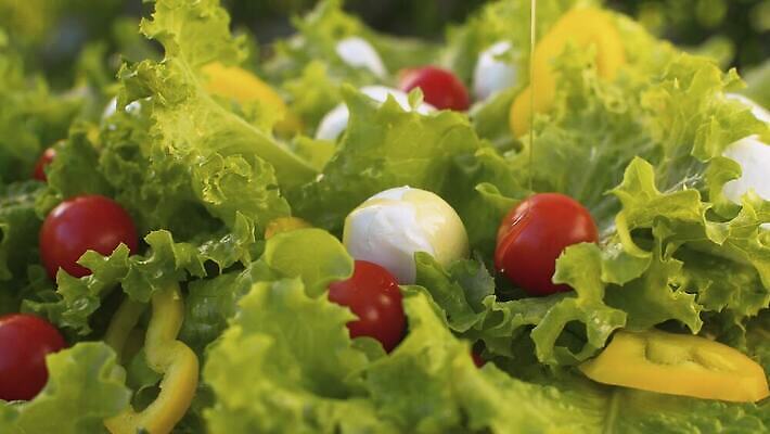 접시 음식 잎 다이어트 토마토 채소 치즈 건강 요리 사람없음 정원 이탈리아 샐러드 수확 신선 붓기 맛 상추 준비 유기농 올리브 회전 만들기 느림 내추럴 되감기 모짜렐라치즈 섞기 채식주의자 4K MOV 해외동영상 클립영상 식물 식기 웰빙 열매 유럽 컨셉 농업 모션 유제품 채식 동영상 파일형식