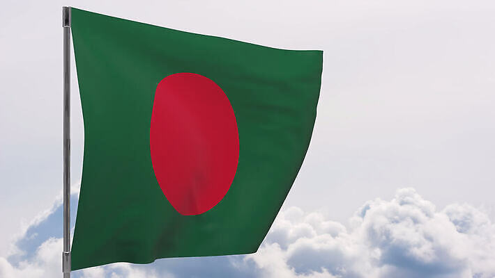 배너 물결 백그라운드 하늘 바람 사람없음 파란색 흰색 깃발 깃대 봉 애국심 방글라데시 전국 4K MOV 해외동영상 클립영상 자연요소 컬러 날씨 동영상 남아시아 파일형식