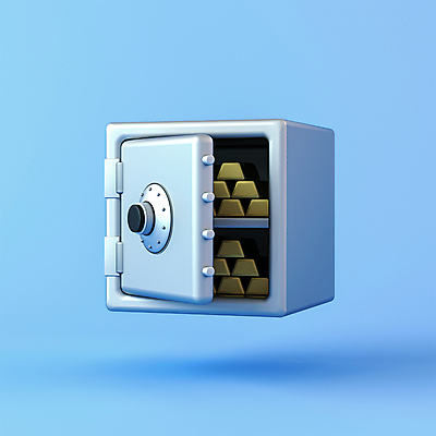 PSD 편집 편집이미지 사람없음 파란색 3D소스 3D 디지털합성 저장 은행 금고 금괴 로우폴리 편집소스 편집3D 컬러 금융 황금 파일형식