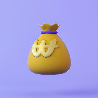 PSD 편집 편집이미지 사람없음 3D소스 3D 보라색 원화 돈자루 디지털합성 은행 로우폴리 편집소스 편집3D 컬러 돈 금융 파일형식