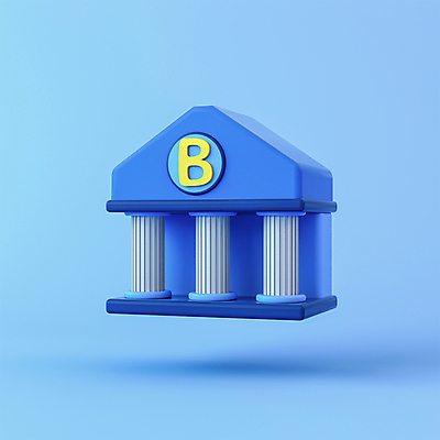 PSD 편집 편집이미지 사람없음 건물 파란색 3D소스 3D 디지털합성 은행 로우폴리 편집소스 편집3D 건축물 컬러 금융 파일형식