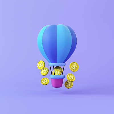 PSD 편집 편집이미지 사람없음 3D소스 3D 보라색 동전 열기구 디지털합성 은행 로우폴리 편집소스 편집3D 컬러 돈 항공교통 금융 파일형식