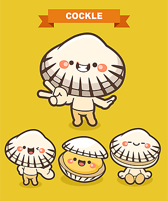 일러스트 윙크 앉기 사람없음 노란색 축제 브이 특산물 특산물캐릭터 꼬막 조개캐릭터 지역축제 대한민국축제 일러캐릭터 AI파일 캐릭터 컬러 모션 어패류 표정 손짓 파일형식 벡터