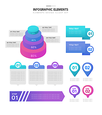 화살표 말풍선 일러스트 비즈니스 수치 사람없음 컬러풀 쌓기 인포그래픽 원형 위치 원기둥 직사각형 단계 순서 엘리먼트 국내일러스트 AI파일 도형 컬러 모션 그래프 파일형식 벡터